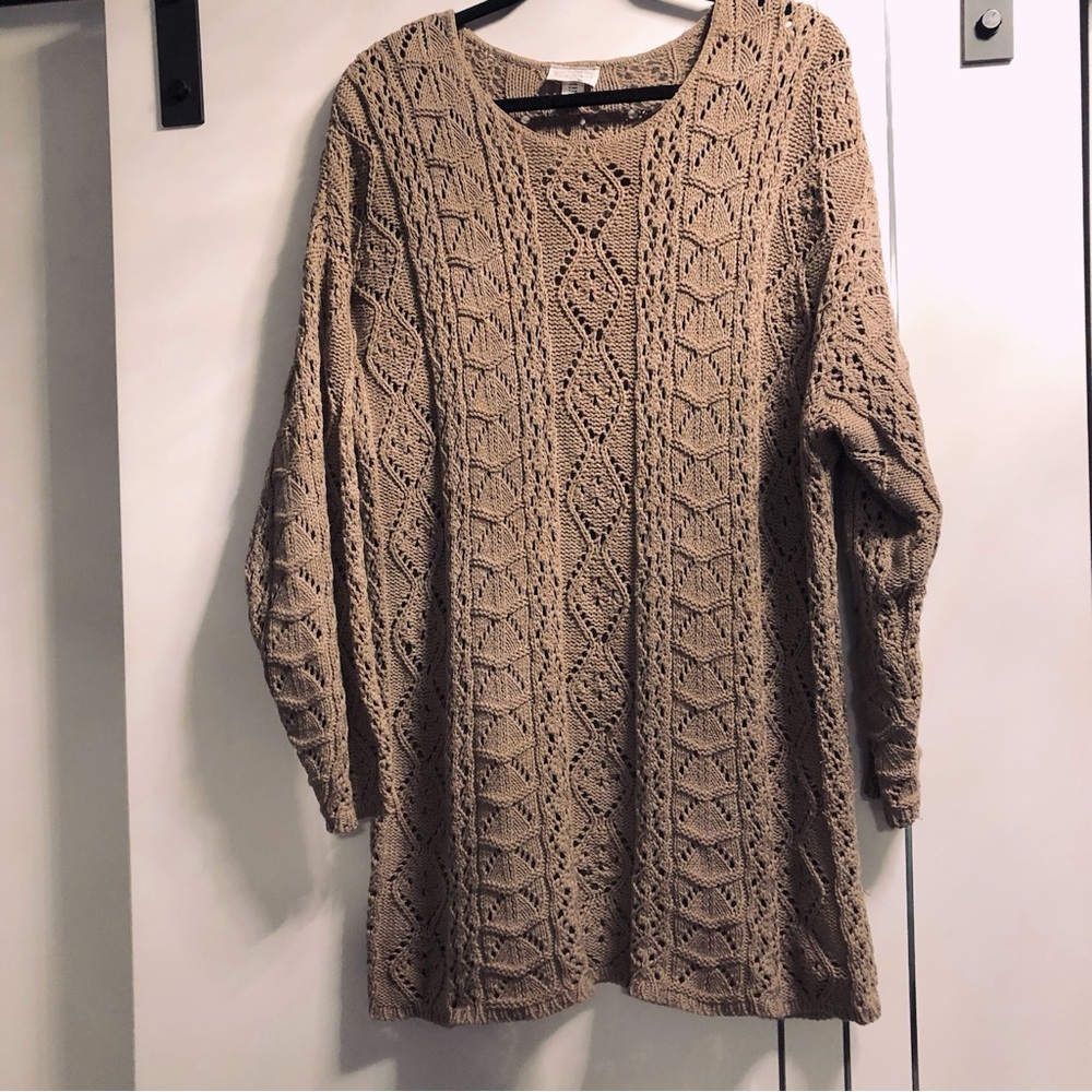 Women's Tan Knit Sweater
